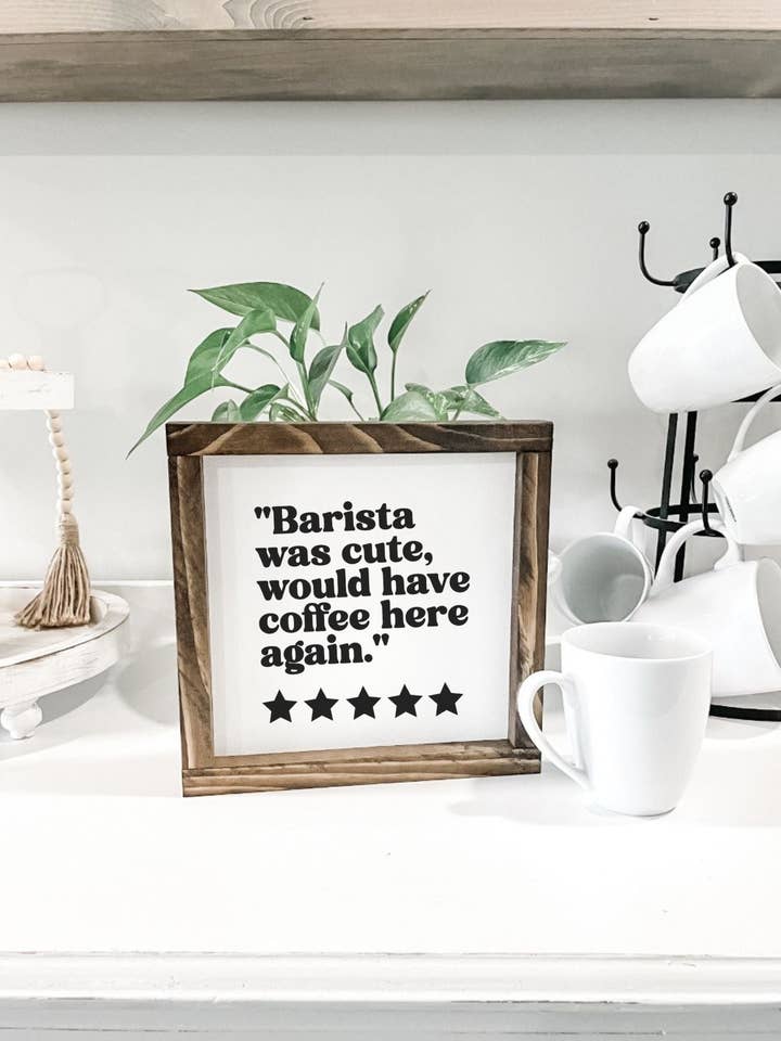 Le barista était mignon. pour la vente par Wooden Arrow Designs