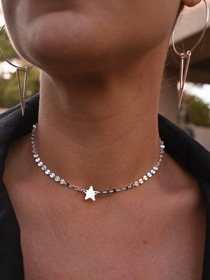 A Star Is Born Silver Necklace for wholesale by Fierce Forward Jewelry