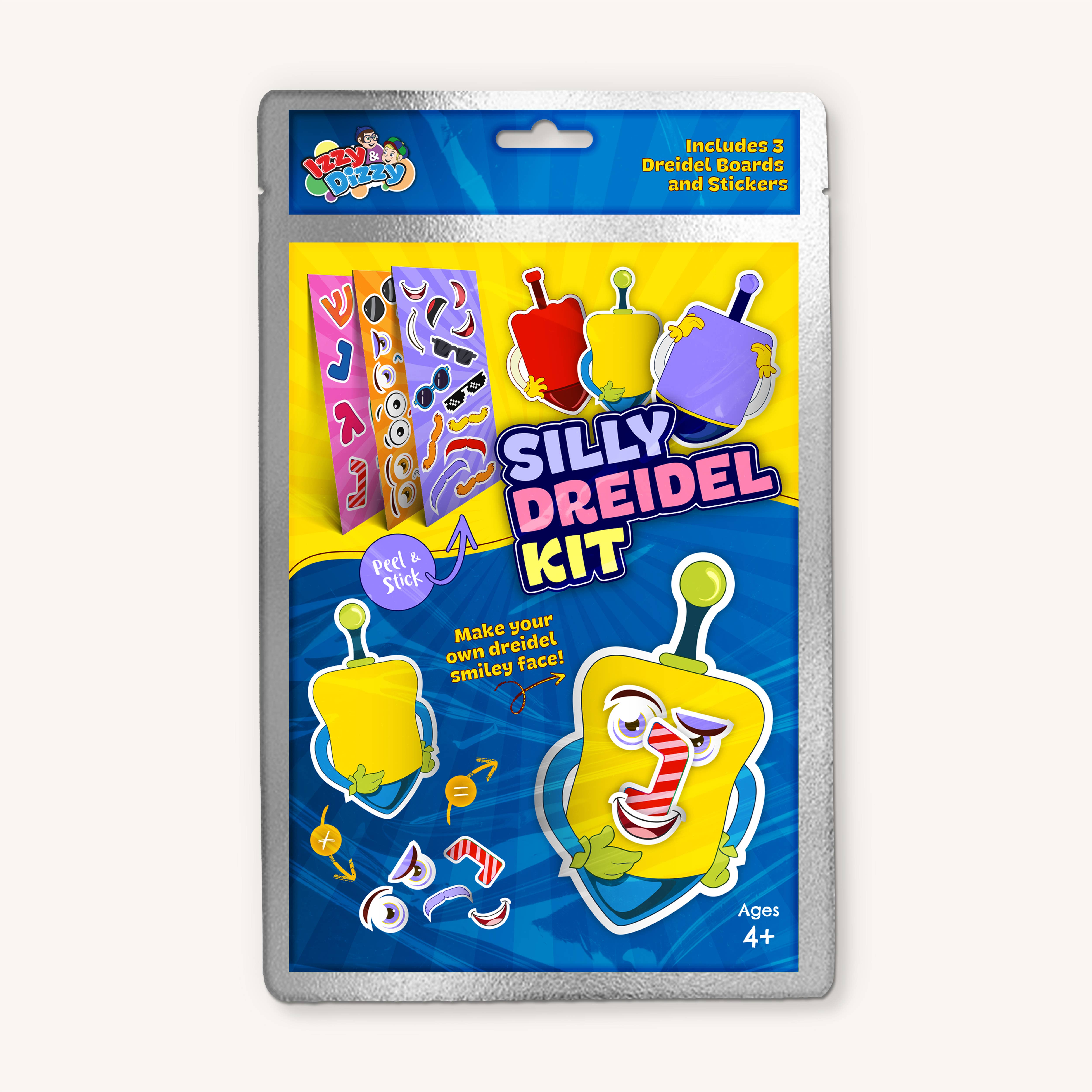 Ner Mitzvah - Wholesale DIY Craft Kit - Kids - Silly Dreidel Sticker Making Kit1