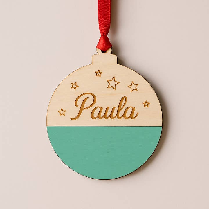 Personlig Farvet Kugle til Juletræet for engroshandel hos Fustik