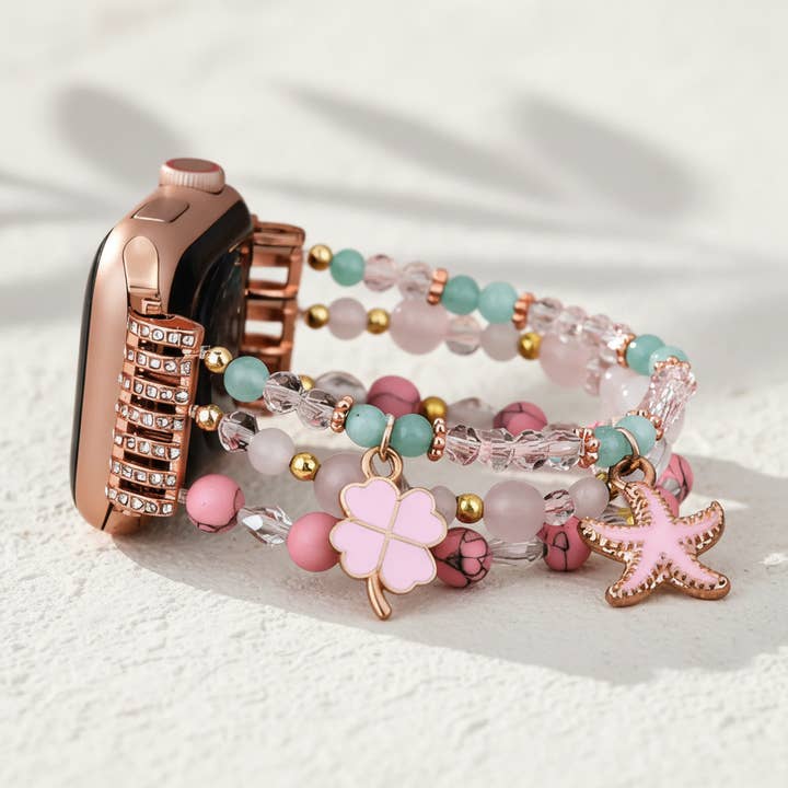 Pink Sands Stretch Apple Watch Strap for wholesale by Cape Diablo