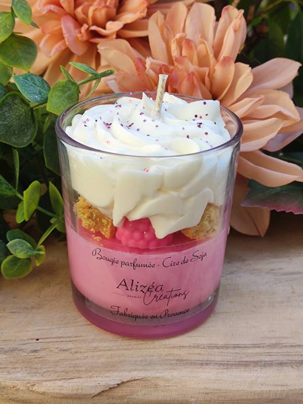 CANDELA GOLOSA TORTA AL LAMPONE 180G per la vendita all'ingrosso da parte di LES CREATIONS D'ALIZEA