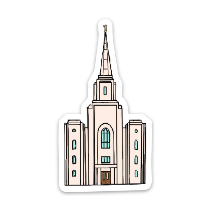 Autocolante do Templo de Brigham City, autocolante de vinil 3x3 pol. para o seu portátil, garrafa de água ou diário. por atacado de Sagie May Design Co