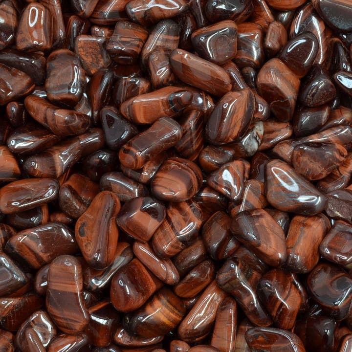 Tumbled Red Tiger Eye - 0.75" to 1" - Size 6 (1lb) for wholesale by Fantasia Mining