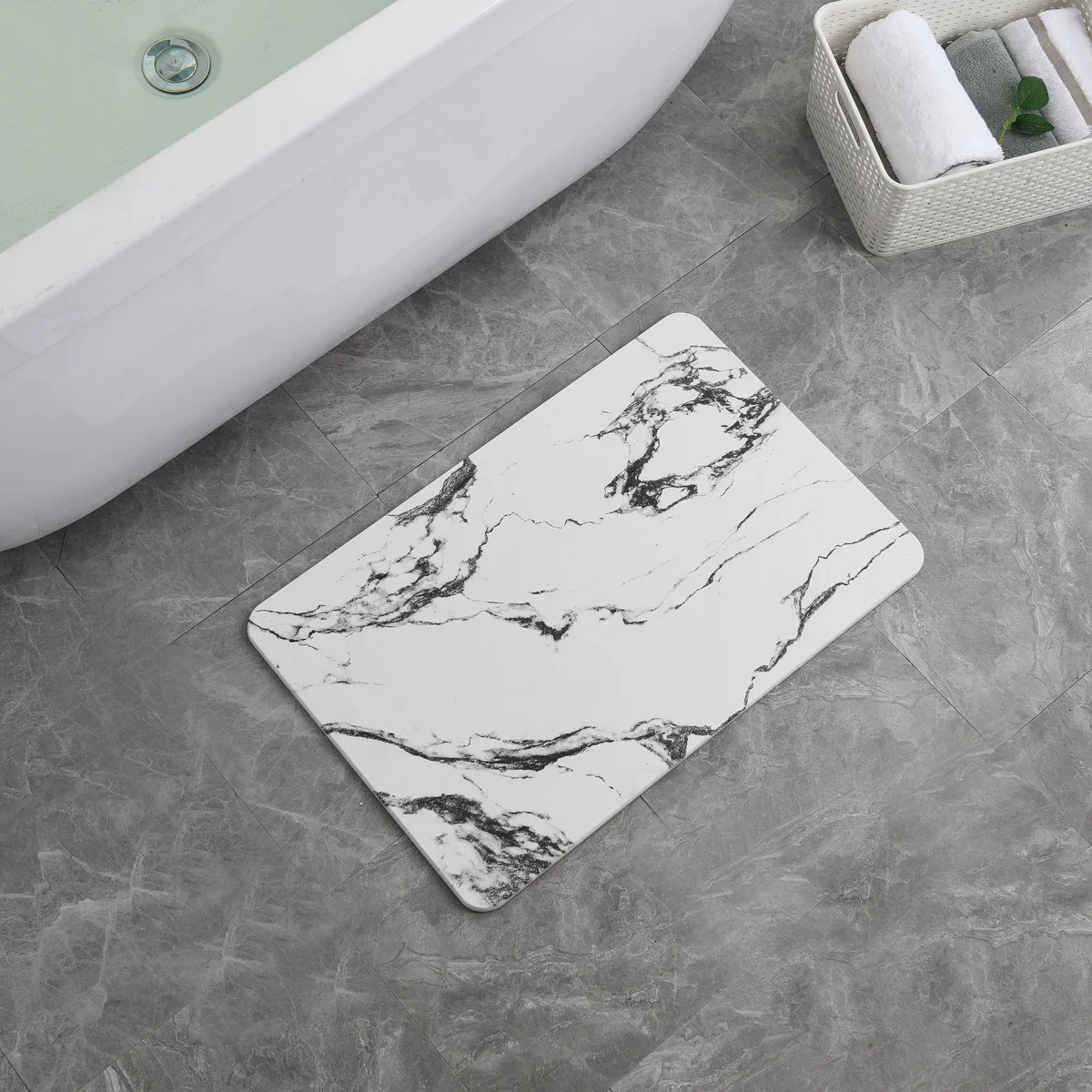 J&V TEXTILES – wholesale Bath mat – 4 Colors! - 24'' x 15'' Diatomaceous Quick-Drying Stone Bath Mat30