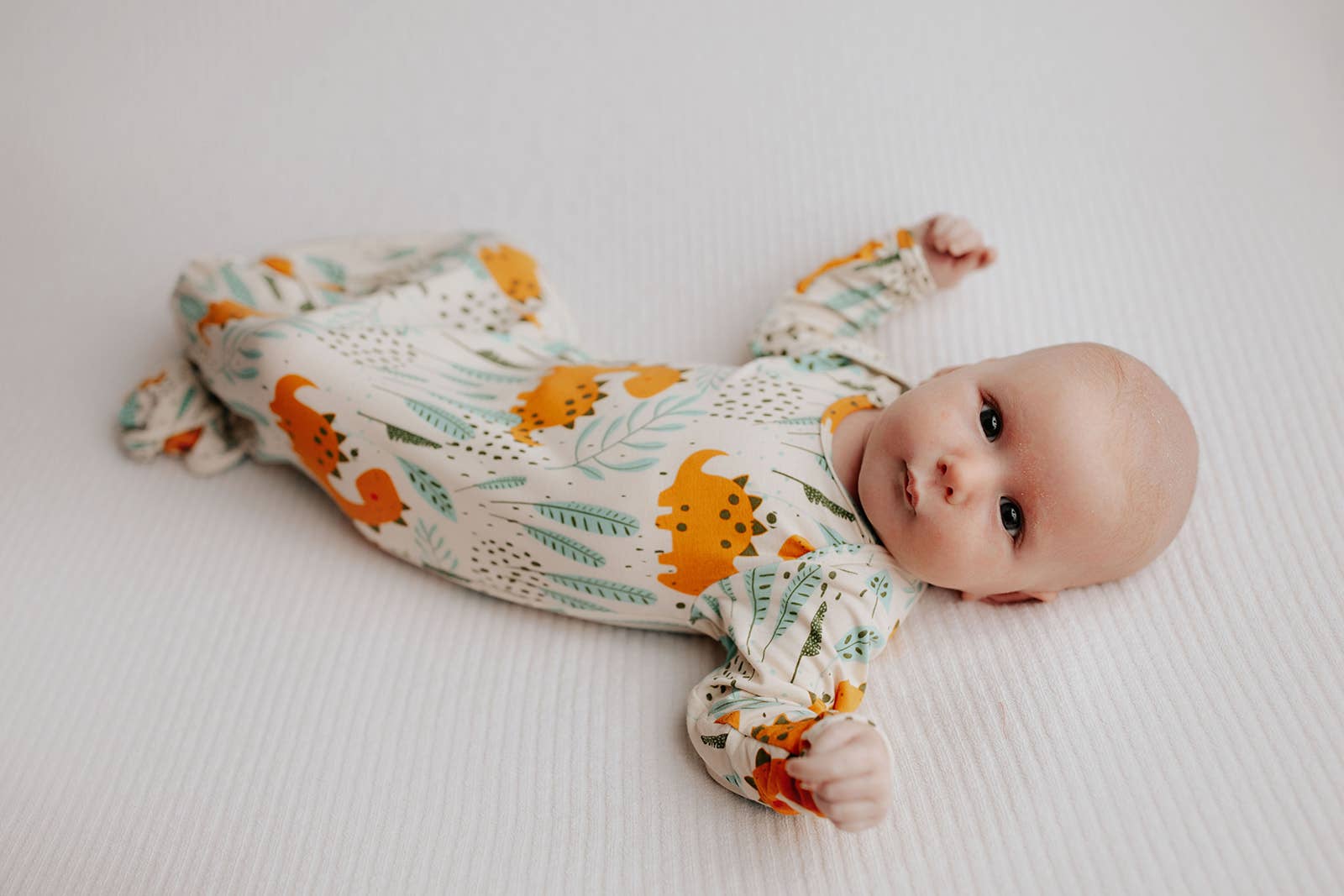 Three Little Tots - Wholesale Babygown - Baby - Dinosaur Animal Print Zoo Knotted Gown28