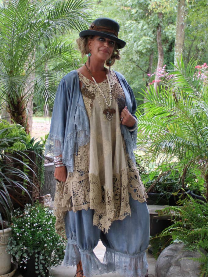 Jaded Gypsy - Wholesale Pants - Women's - Alluring Romance Bloomers - Chambray 0