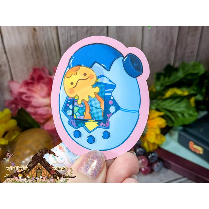 Autocollant pour ordinateur portable Kuraratchi Tama Paradise Animal de compagnie virtuel pour la vente par Witchbriar Cottage