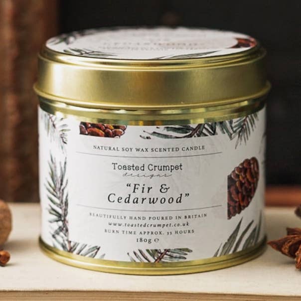 Fir & Cedarwood (Winter Days and Nights) Candle for wholesale by Toasted Crumpet (We Pay All US Duties & Tariffs)