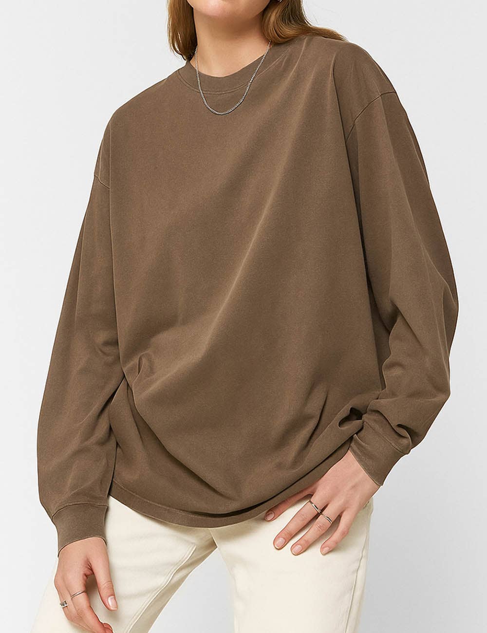 Sweetkama - Wholesale Sweatshirt - Women's - Ladies Oversize Round Neck Daily Pullover ZJCX2306