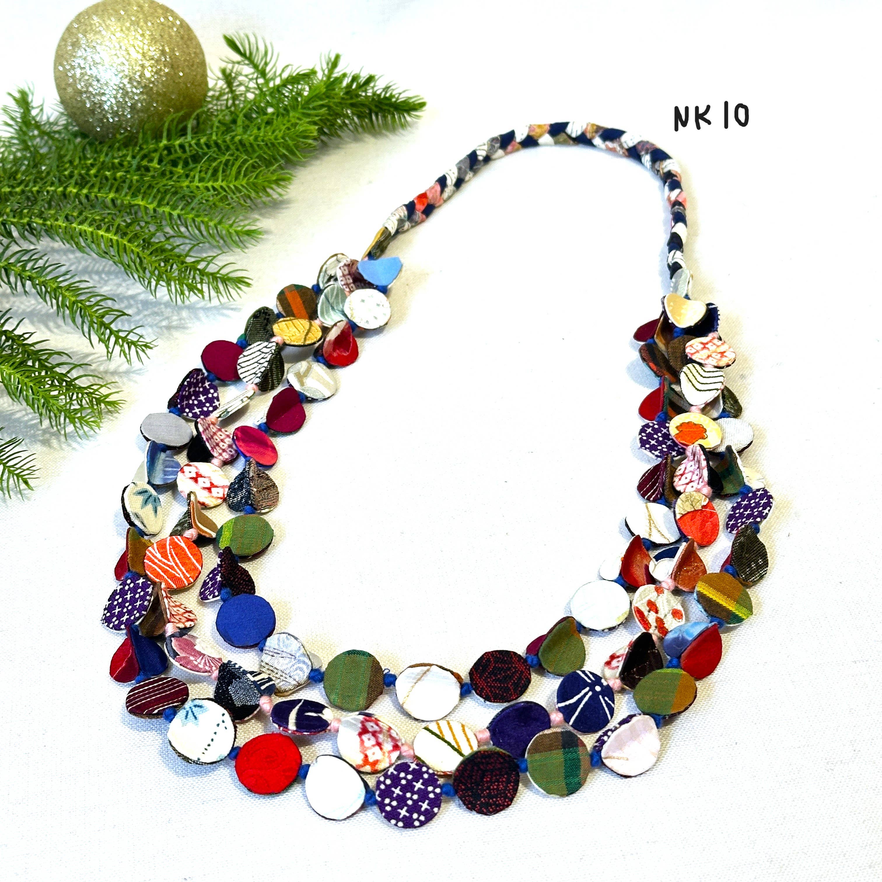 Sophie Silks - Vente Colliers plastrons - Collier kimono en corde à trois brins10