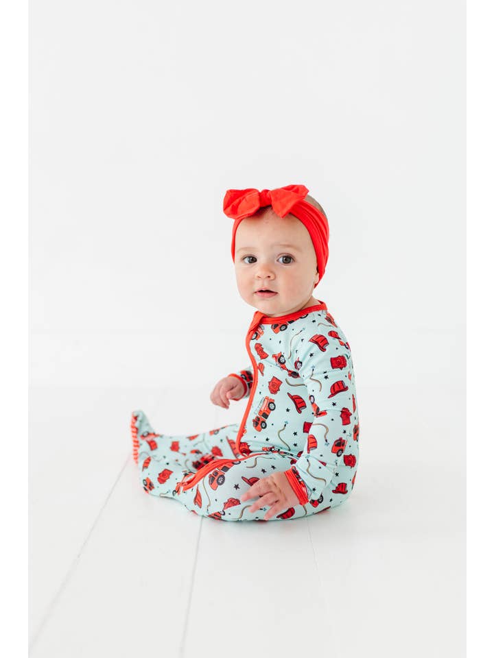 Little Pajama Co. - Wholesale Bodysuit (Footed) - Baby - Fire Truck Footed Onesie1