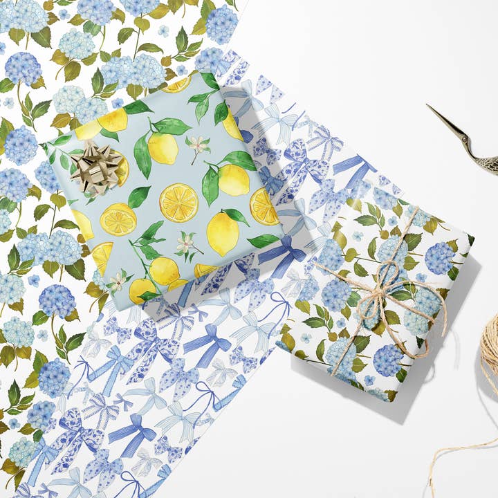 KelseyMDesigns – Großhandel Geschenkpapierrolle – Zitronen Geschenkpapier - 3-Blatt-Rolle8