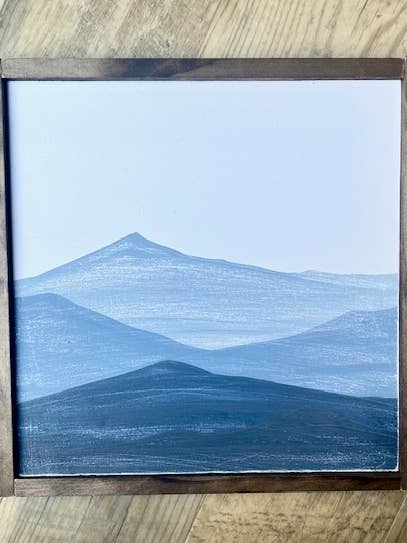 13X 13 Original Mountain Painting for wholesale by 704 North Design co
