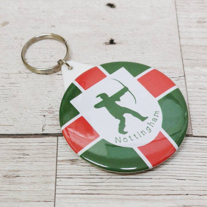 Nottingham flag keyring for wholesale by Dukki Gifts
