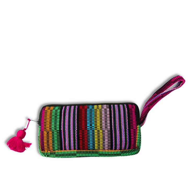 Lumily - Wholesale Wallet - Women's - Huipil Flower Upcycled Flower Wallet with Strap - Guatemala