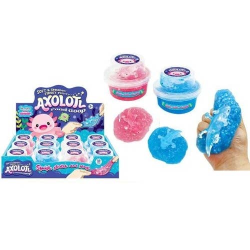 Handee Products - Wholesale Putty/Slime - Kids - Axolotl Pond Goop - Crystal Putty With Sticky Axolotl Figure