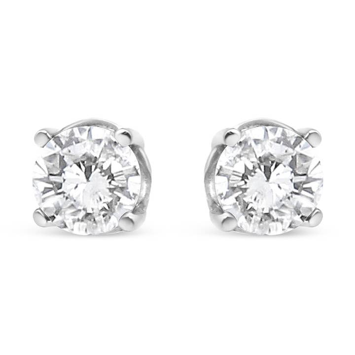 14 K hvidguld 3\ /4 karat Lab vokset diamant Stud Øreringe for engroshandel hos Infinite Jewels