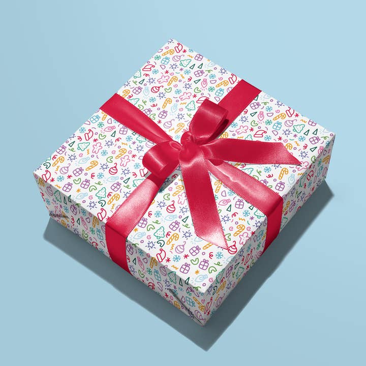 Christmas Colourful Gift Wrap/Wrapping Paper One Sheet for wholesale by Xoxo Designs by Ruth