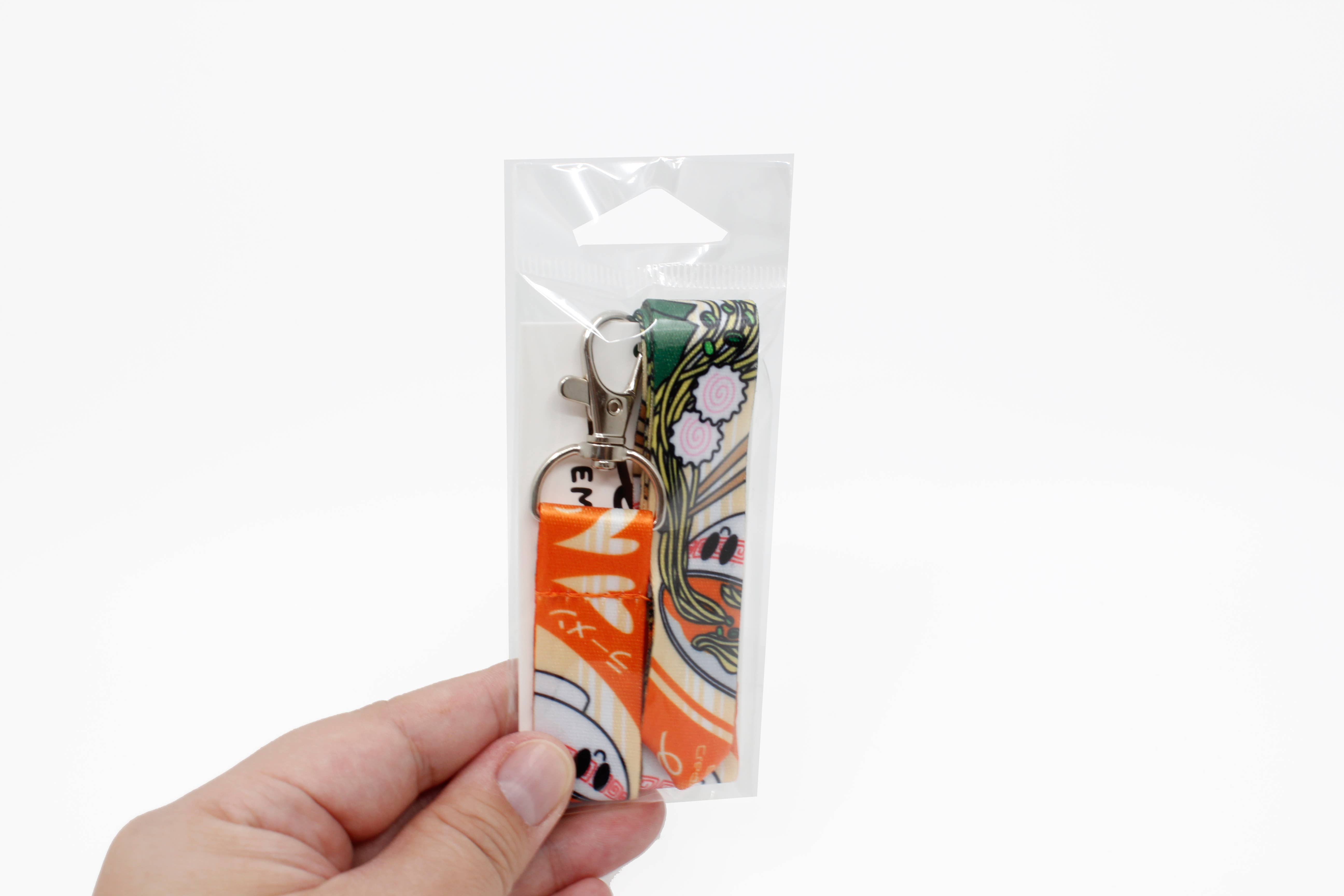 Emii Creations - Vendita all'ingrosso Cordino - Unisex - Portachiavi e Porta ID con Cordino a Motivo Ramen1