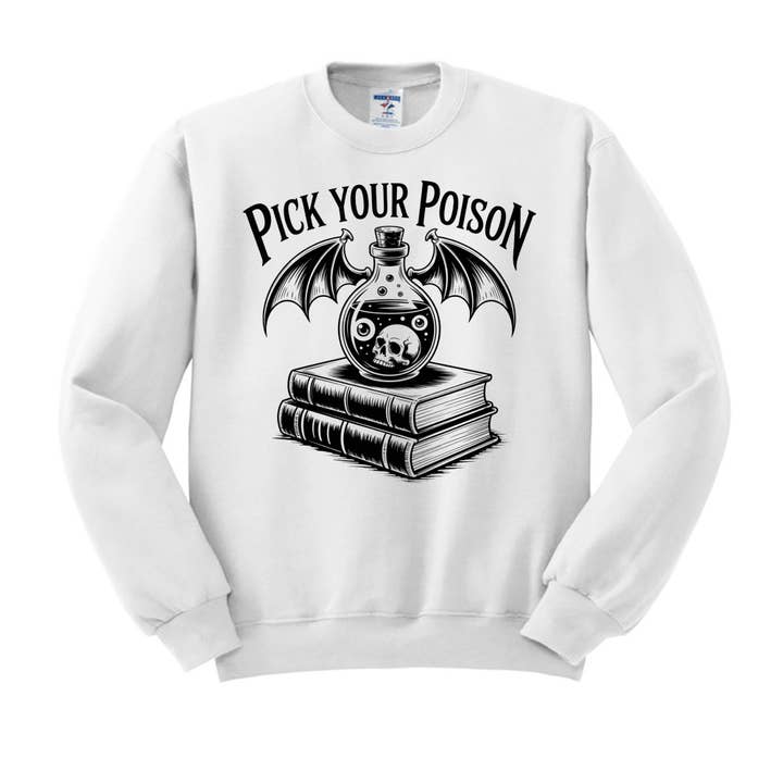 DaisyChainDesignCo - Wholesale Graphic Sweatshirt - Women's - Pick Your Poison Halloween Crewneck Sweatshirt 5