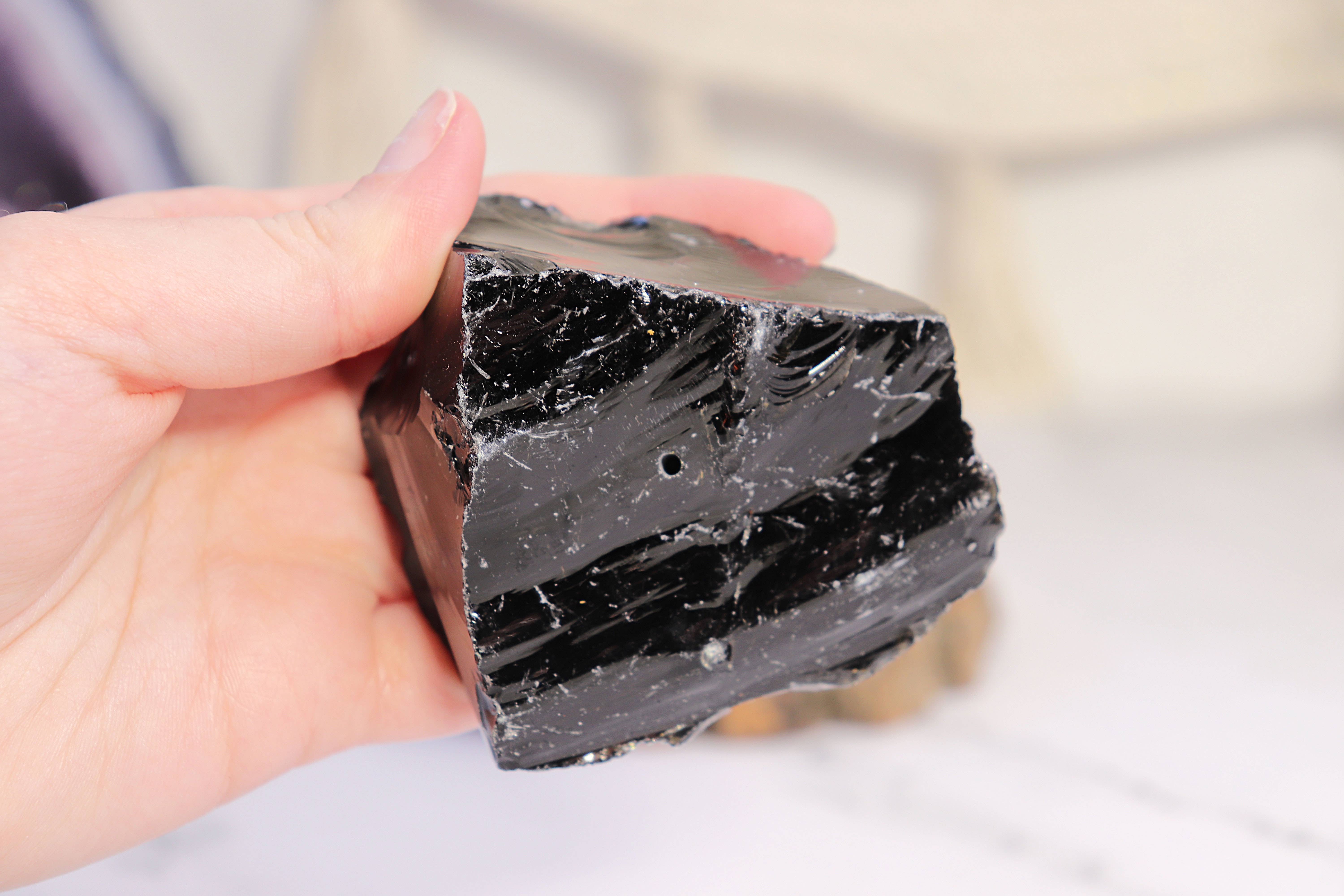 Natures Artifacts Inc – Porta-incenso por atacado – Suporte de vara obsidiana preta - Incenso Obsidiano Preto6