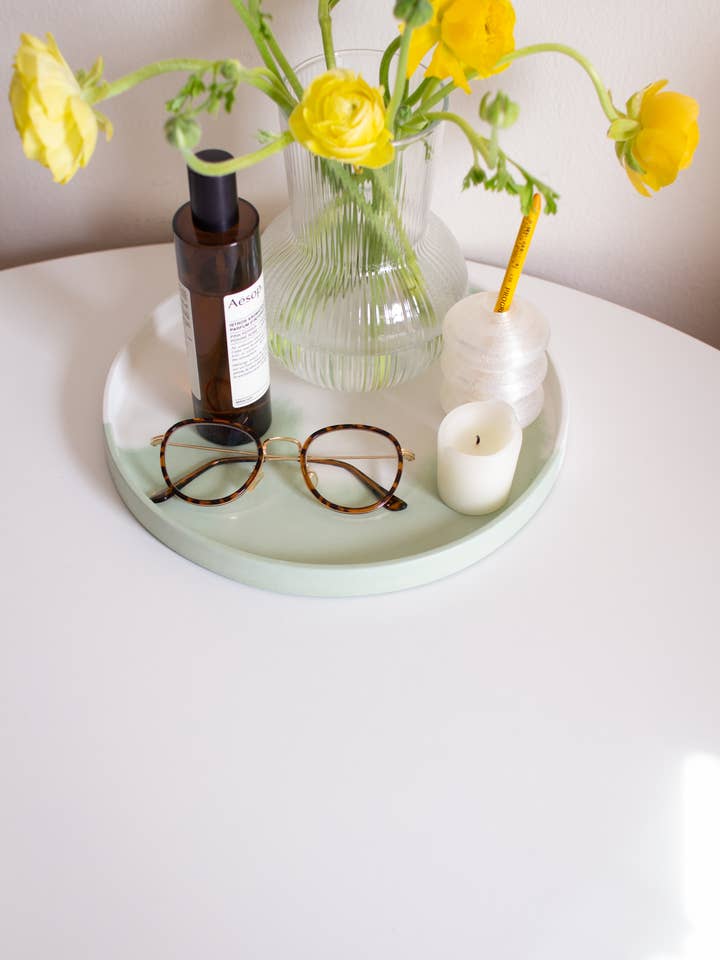 Concrete Large Catchall Tray - Green Aurora for wholesale by Gemwelove