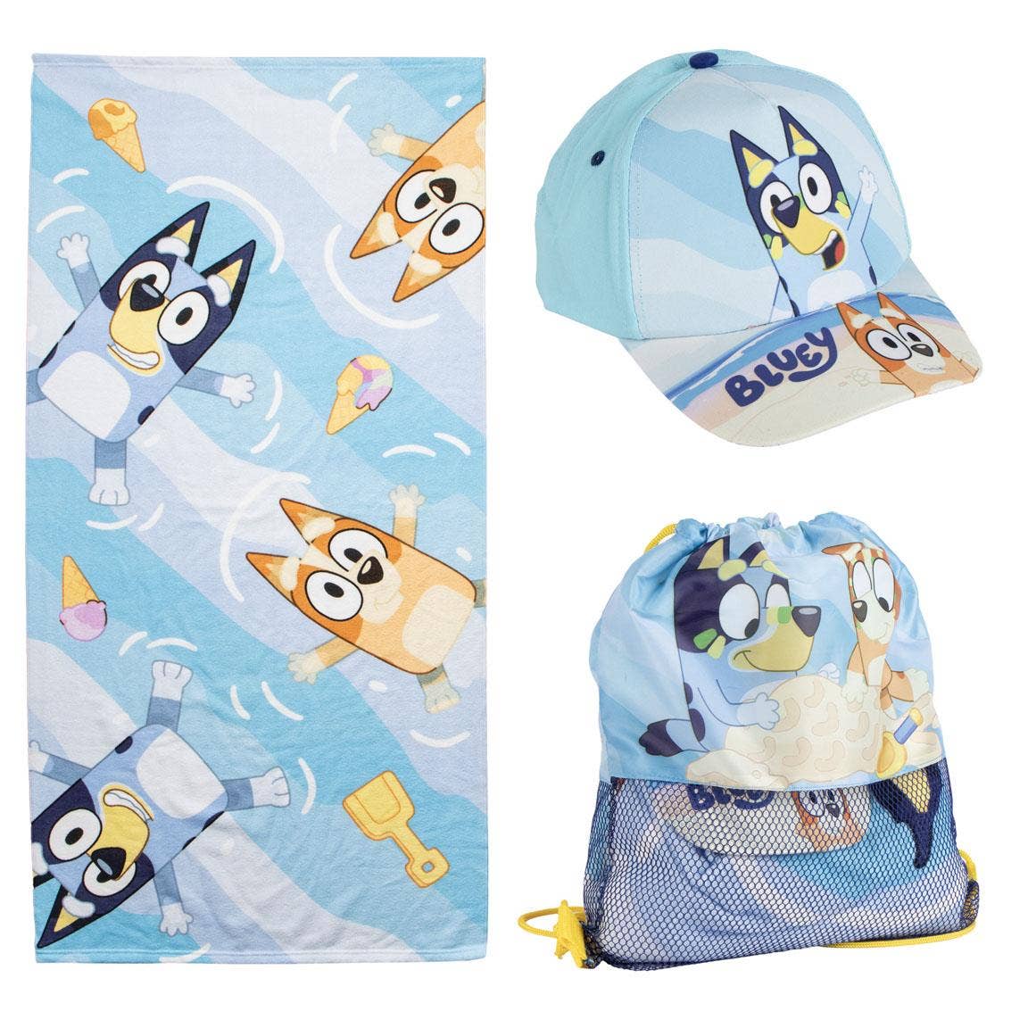 Mastoys, S.L. - Wholesale Beach Towel - TOWEL SET BLUEY BAG - 22000104790
