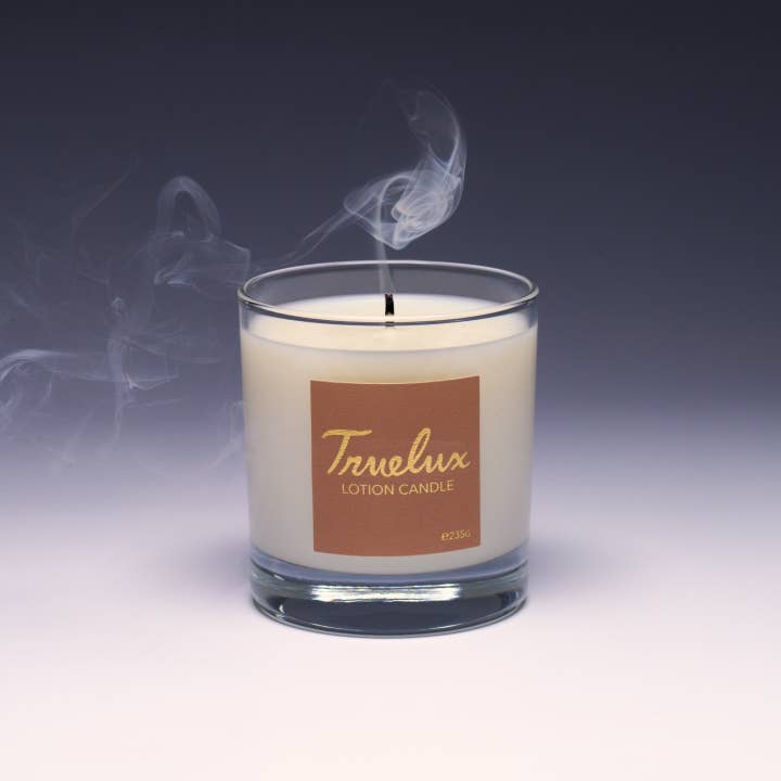Truelux - Wholesale Jar/Filled Candle - Cashmere Soy Lotion Candle (Warm Vanilla + Tobacco)1