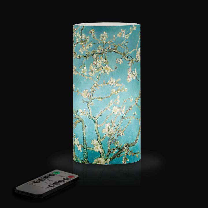 Bougie LED 6" Amandier en fleurs de van Gogh pour la vente par RainCaper