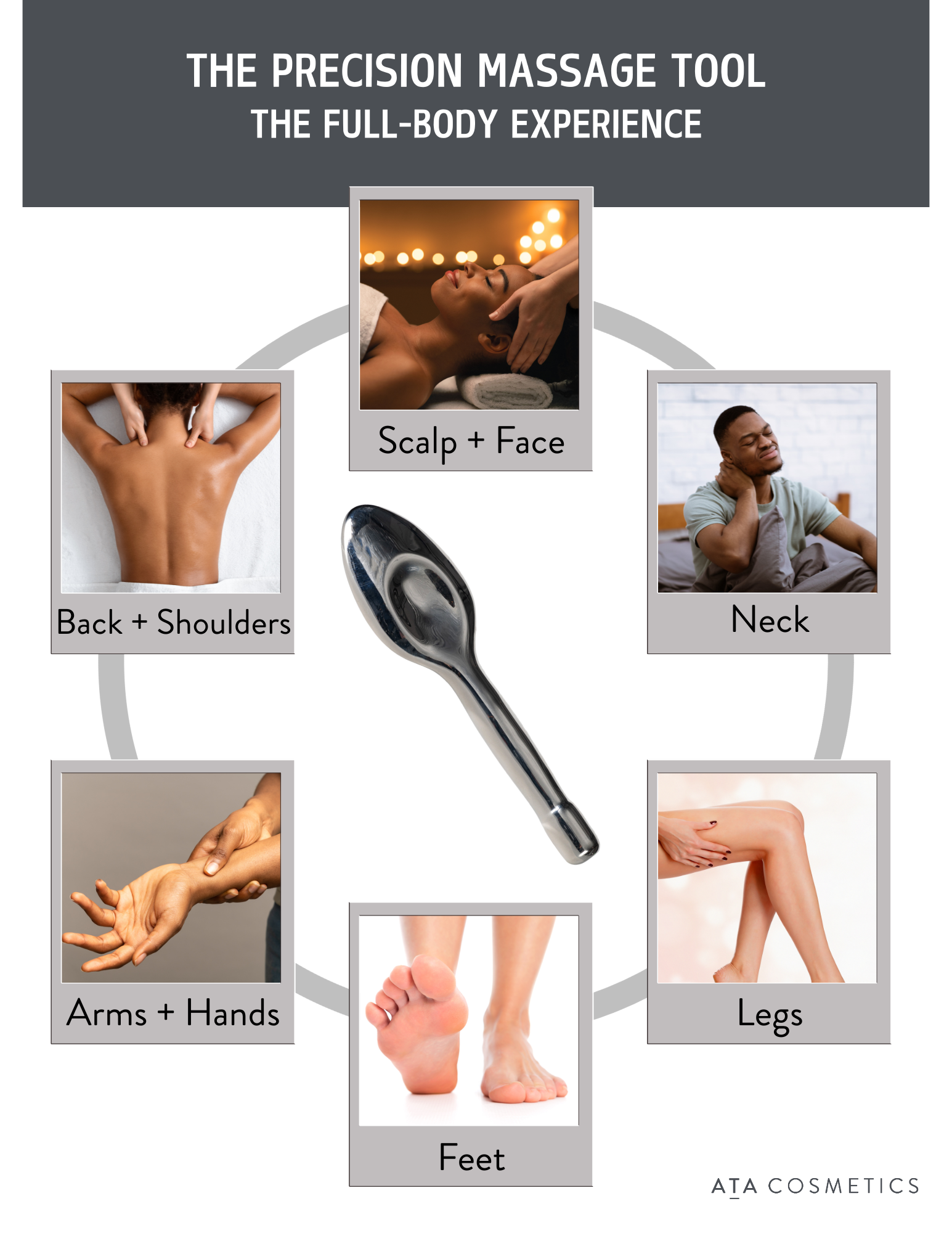 ATA Cosmetics - Wholesale Face/Beauty Roller - The Applicator®: Stainless Steel5