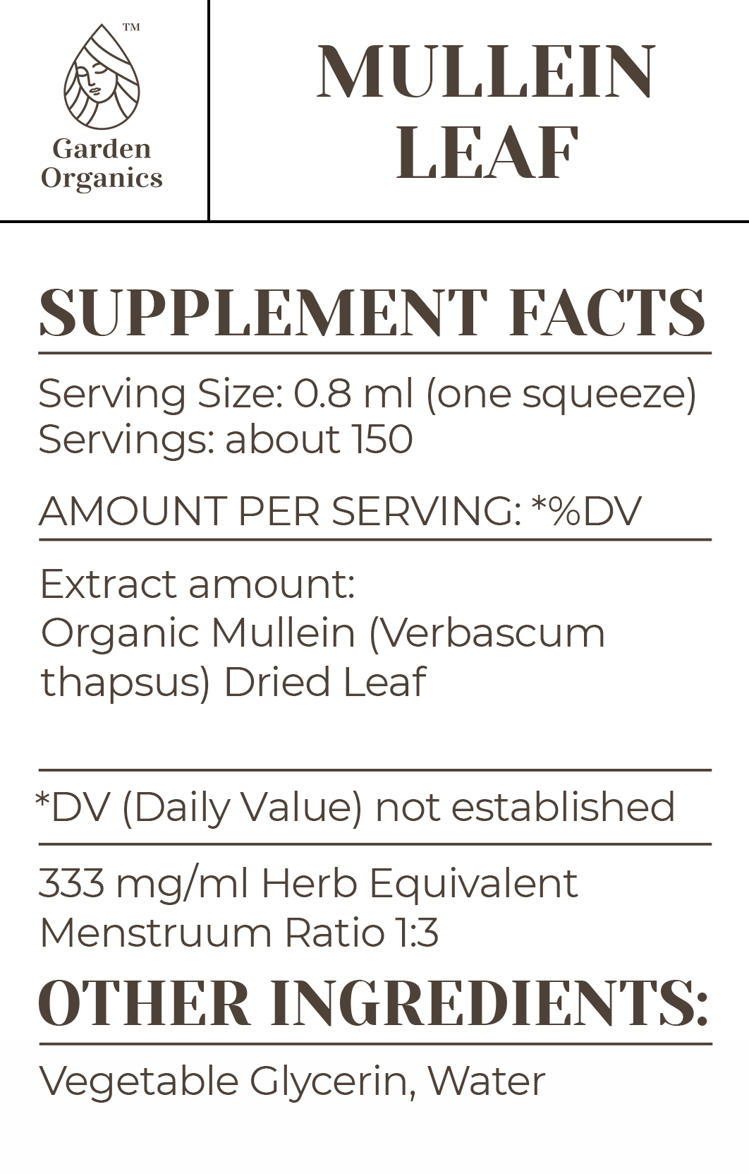 Garden Organics - Wholesale Tincture - Mullein Leaf Tincture3