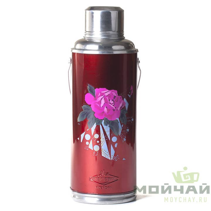 Moychay – wholesale Flask – Thermos Chinese classical # 10339, metal case with glass bulb, 1900 ml.