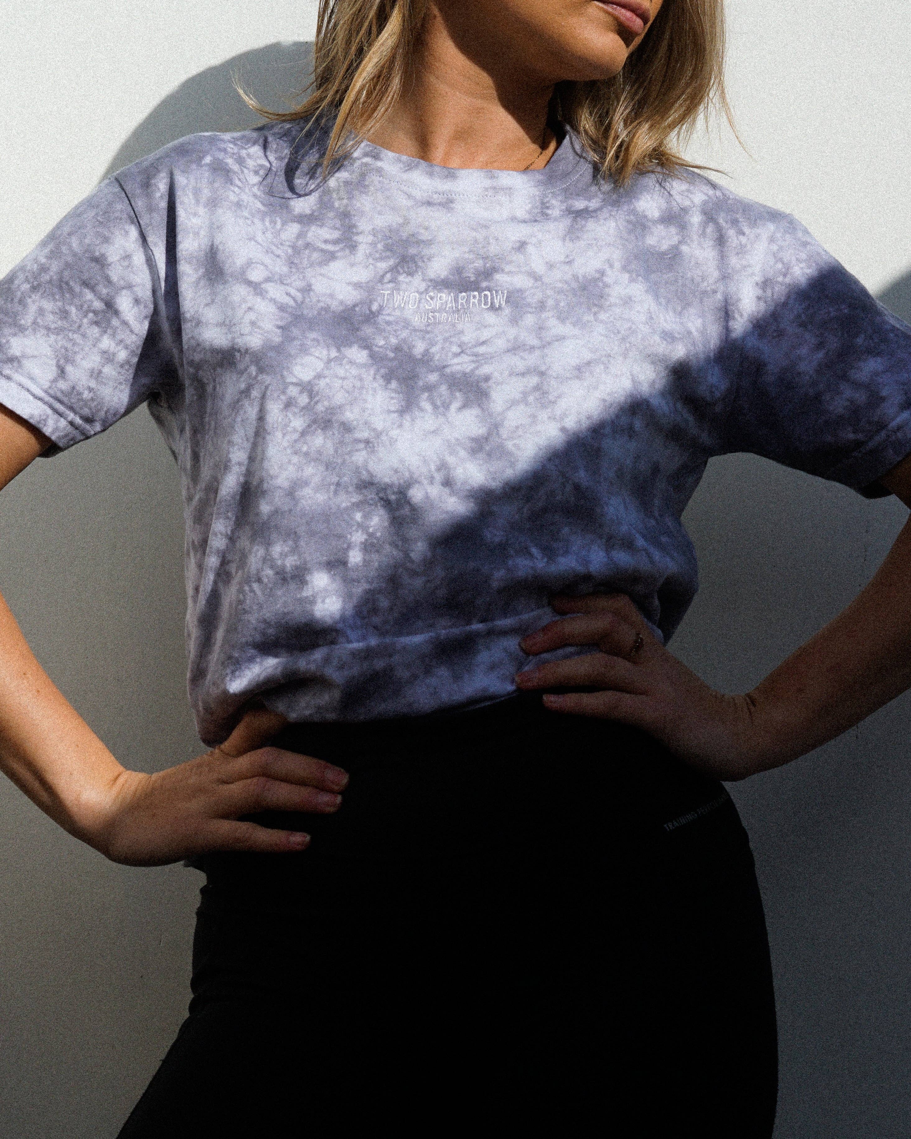 Torquay Tee Classic Fit Charcoal Tie Dye for wholesale on Faire1