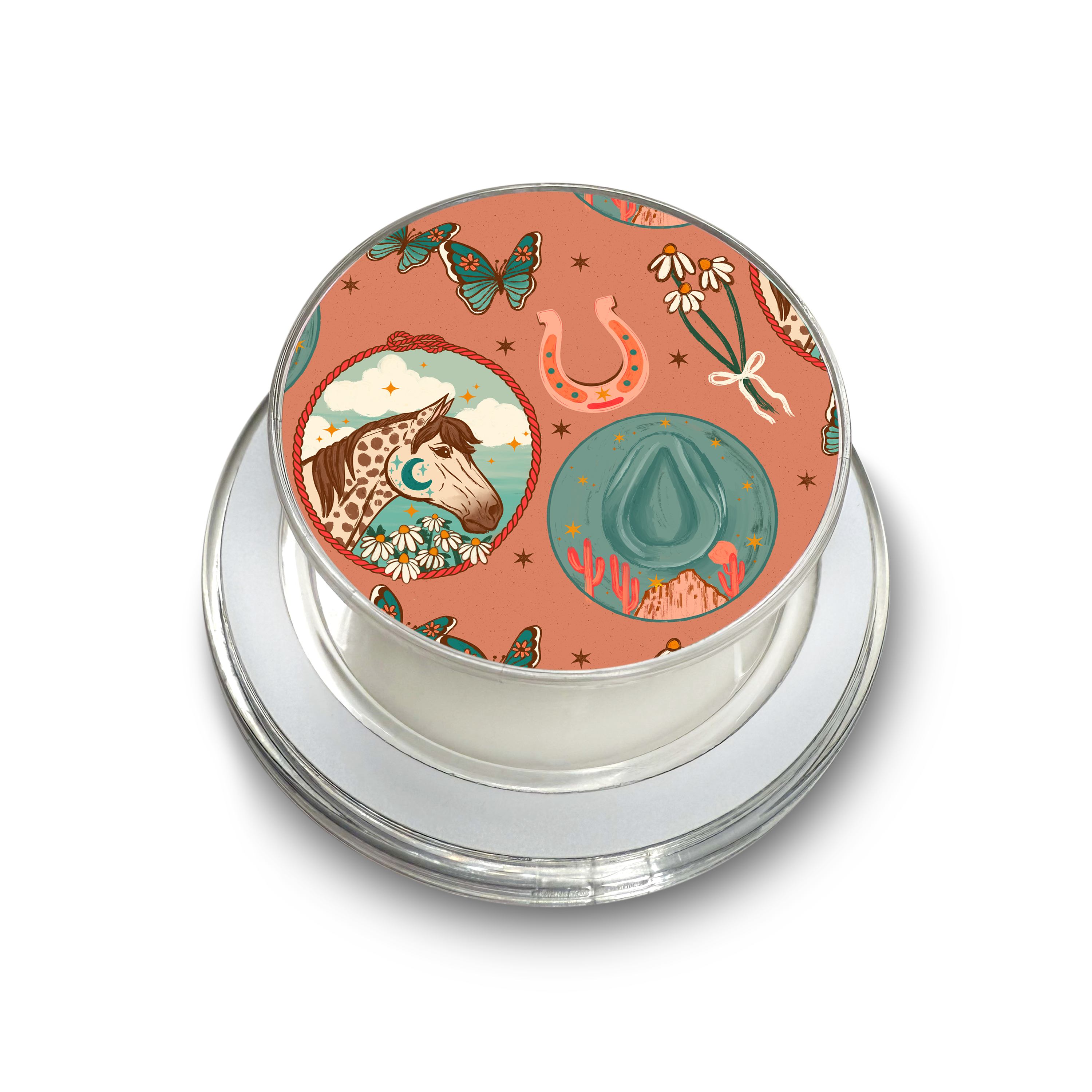 Twisted N Turquoise - Wholesale Phone Grip - Painted Bloom Magsafe Phone Grip0