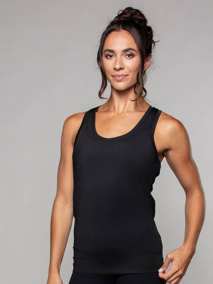 Black Athletic Vest Tank Top for wholesale on Faire0