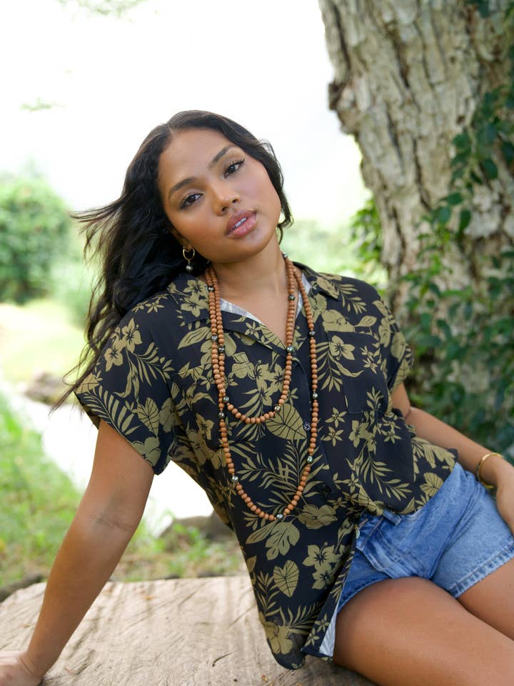 Kalo Kini Swim - Wholesale Blouse - Women's - Aloha Wahine Top - Aloha Vintage X Gold