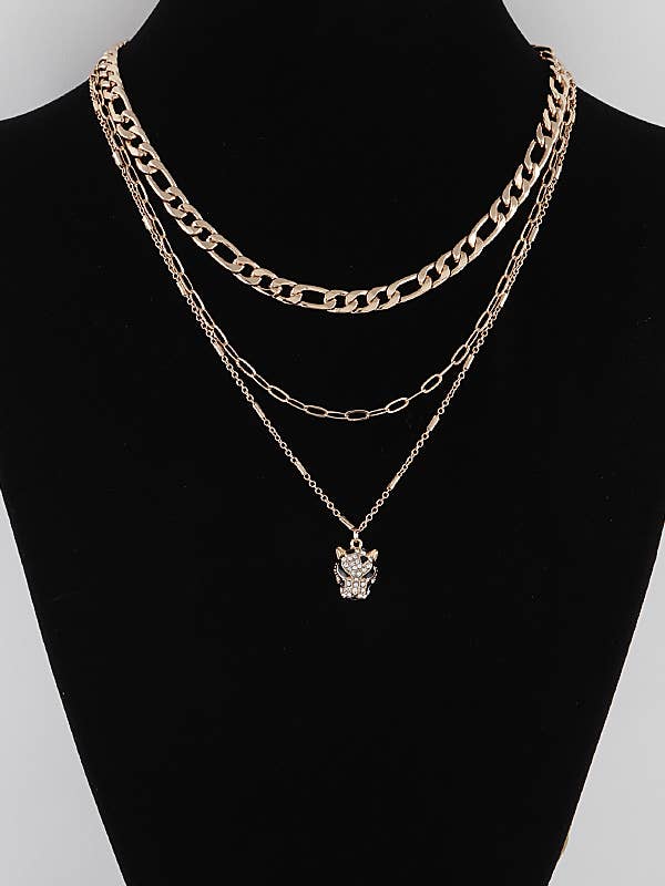 Collier à pendentif Jaguar multicouche pour la vente par Shop Neighbors