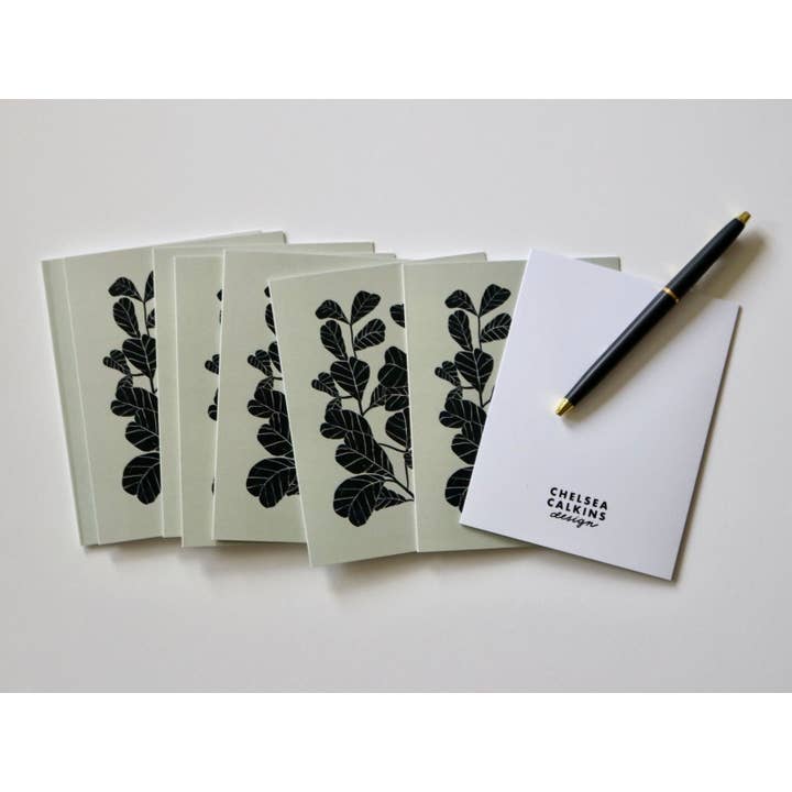 Chelsea Calkins Design - Wholesale Stationery/Notecard Set - Fiddle Fig Boxed Card Set - 8 Cards with Envelopes3