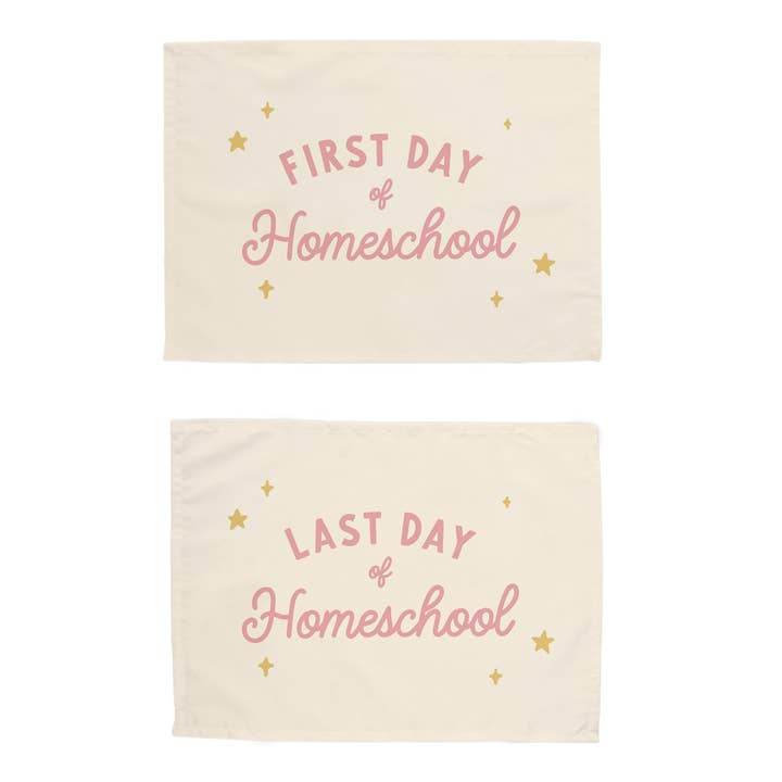 First & Last Day of Homeschool Banner Bundle for wholesale by Hunny Prints