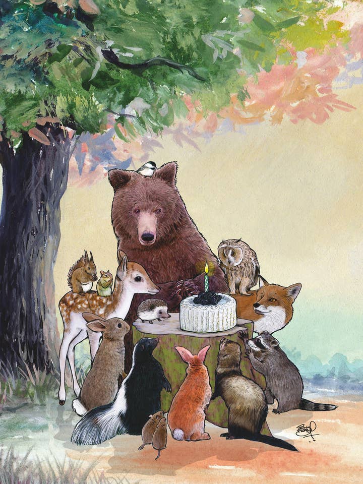 Party Animals #142 - vertical for wholesale by Shawn Braley Illustration