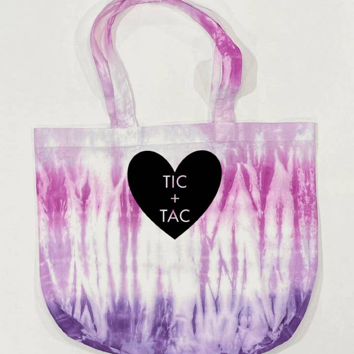 Love Stack Personalized Tie-dye Canvas Tote Bag | Custom Eco-friendly Tote | Stocking Stuffer | Unique Gift | Cotton Tote | Shopping Bag for wholesale by The Mini Mart Studio