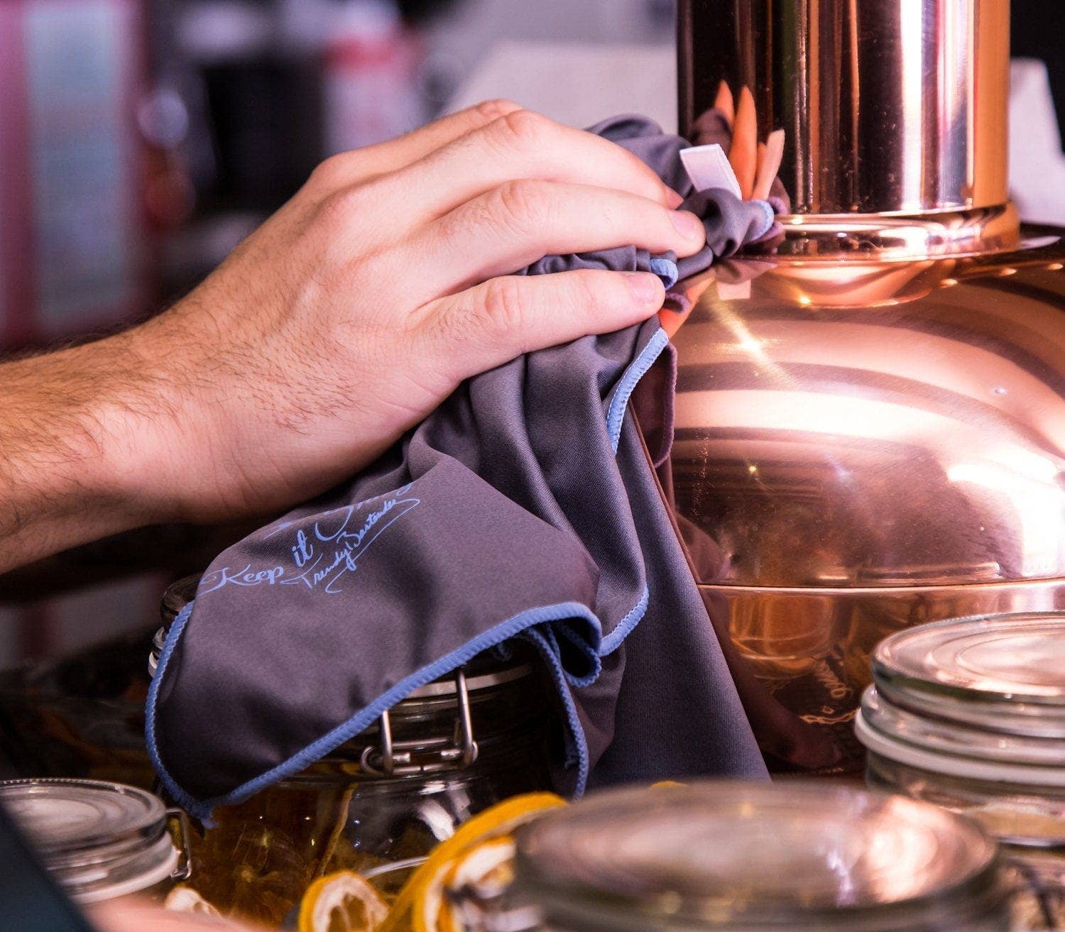 Trendy Bartender - Wholesale Bar Tool - microfiber glass cleaning cloth 30"x30" inch commercial size gray6