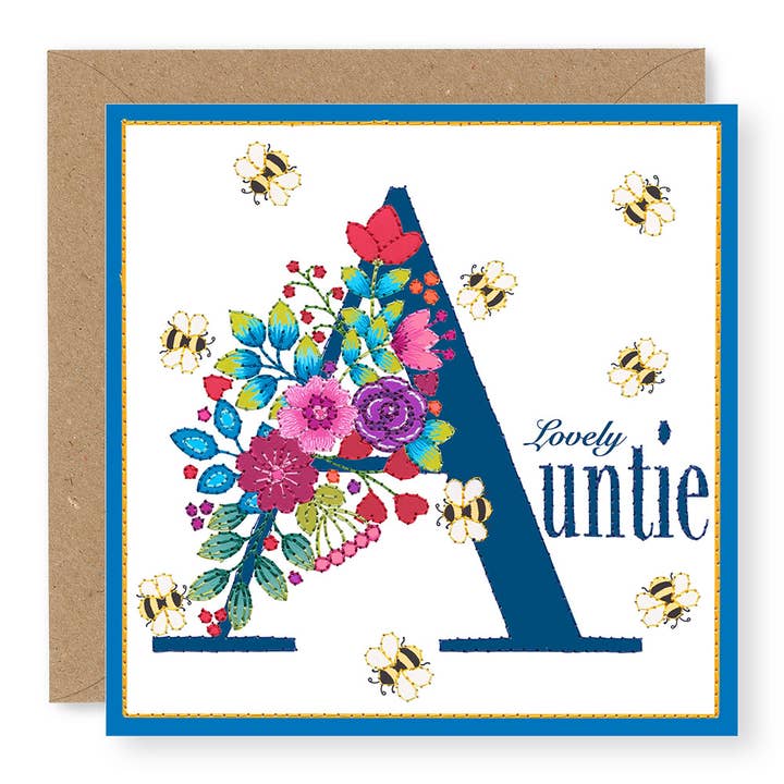 Bouquet Lovely Auntie for wholesale by Jane Buurman Handmade (Greetings Cards)