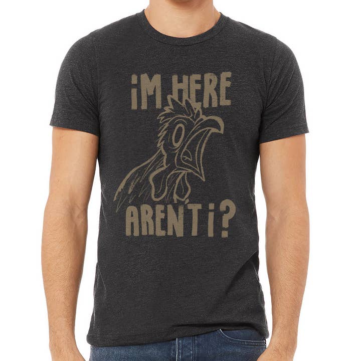 Estou aqui, não estou? Camiseta unissex frango por atacado de Matthew Made Art