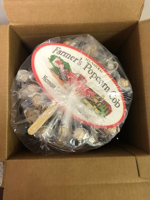 Sunflower Food Company - Wholesale Popcorn - Farmer's Popcorn basket 48 units--Pops off the cob!!!!6