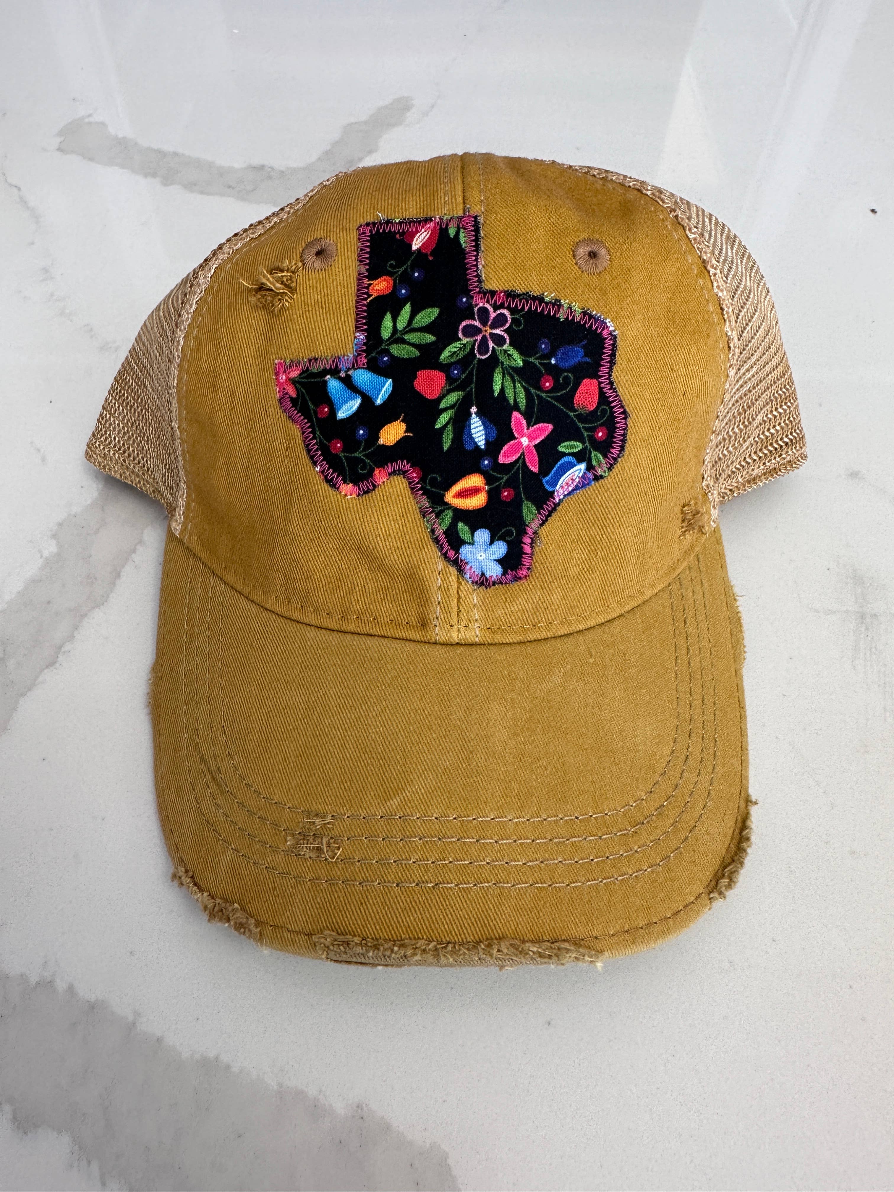 Sweet Texas Treasures - Wholesale Trucker Hat - Unisex - Hollie Floral Dirty Trucker Hat3