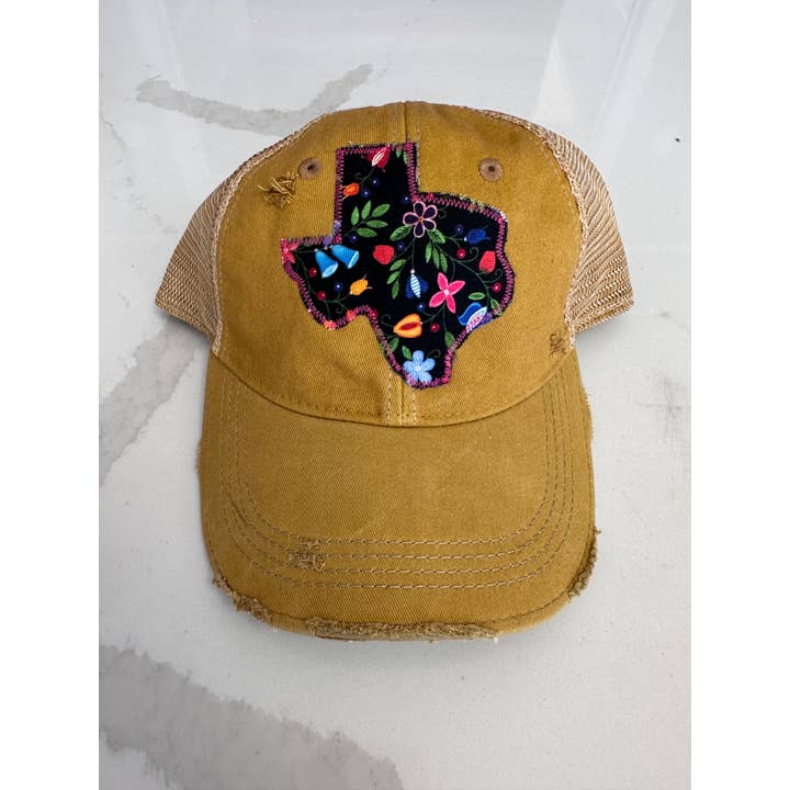 Sweet Texas Treasures - Wholesale Trucker Hat - Unisex - Hollie Floral Dirty Trucker Hat3