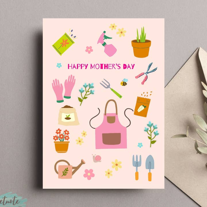 Happy Mother's Day Card- Garden Theme for wholesale by SweetNotePaperCo