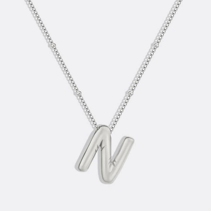 Mint & Lily - Wholesale Pendant/Charm Necklace - Balloon Initial Necklace with Satellite Chain39